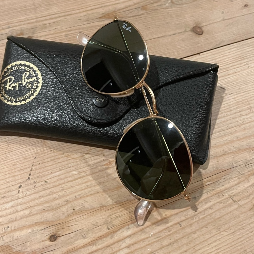 Ray-Ban Gold and Black Sunglasses